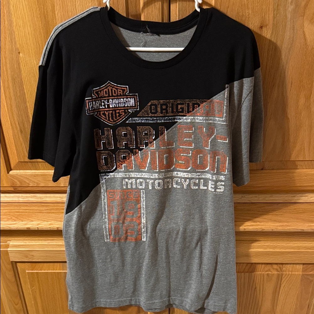 Harley-Davidson Black and Gray Graphic Tee